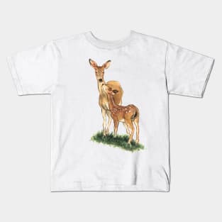 Deer puppy kiss Kids T-Shirt